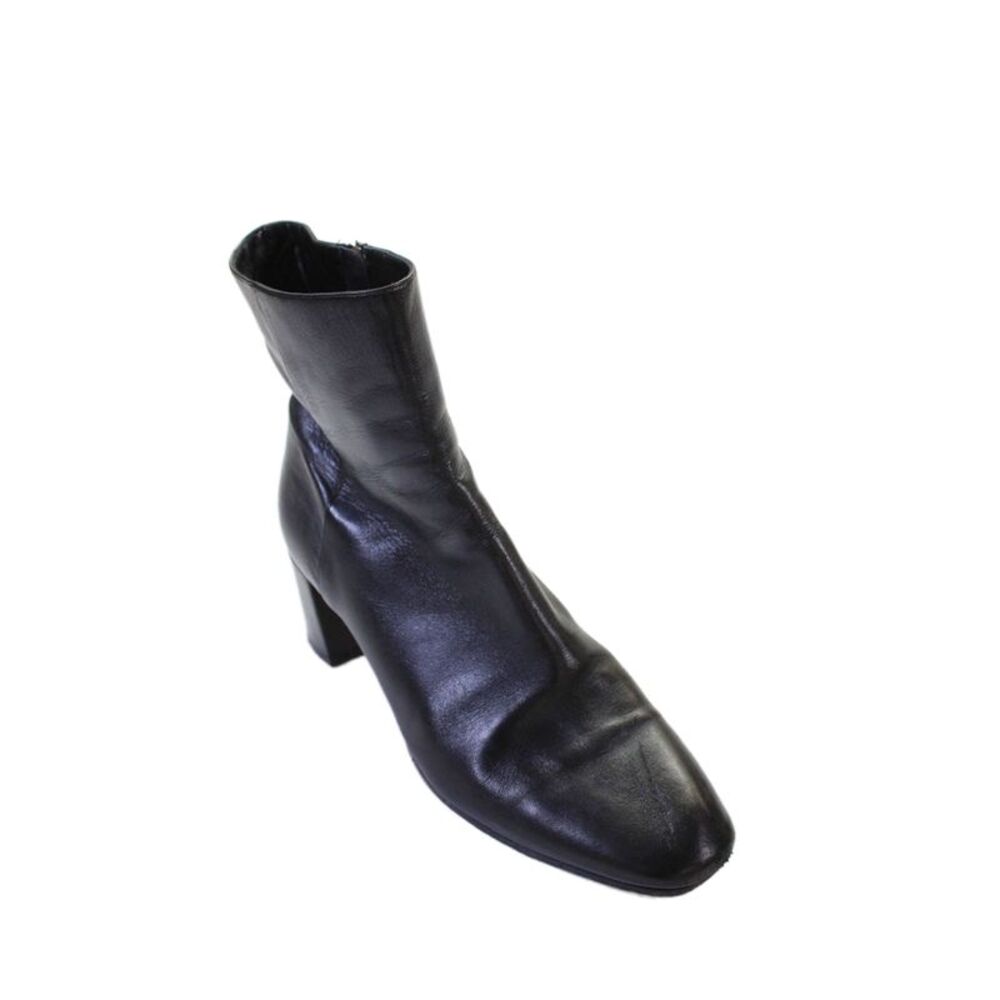 M Gemi Womens Leather Zip Up Ankle Boots Black Size 42 12